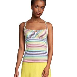 NWT Lands' End Women's Tie Front Underwire Tankini Swim Top Size 10 $75 DD835